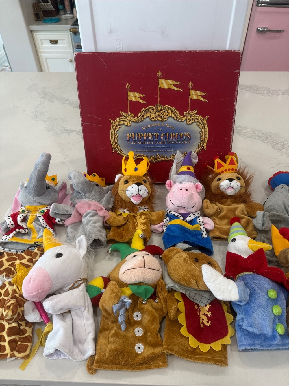Puppet Circus Plush Hand Puppet Set - Restoration hardware Assorted Colors